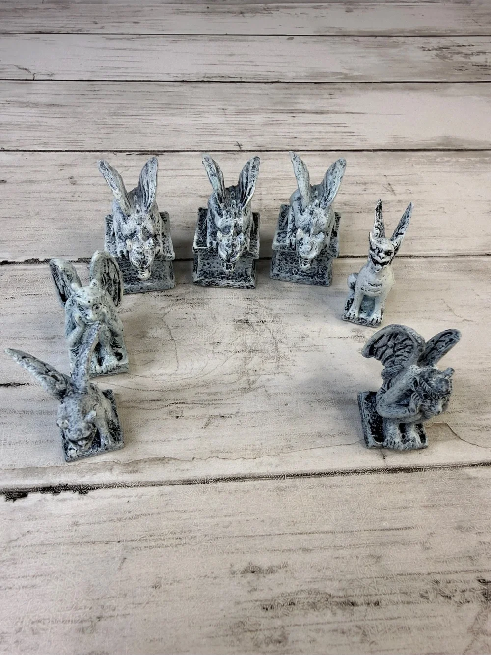 Lemax 52124 GARGOYLES Spooky Town Figurine Set of Halloween  Accessory set of 7